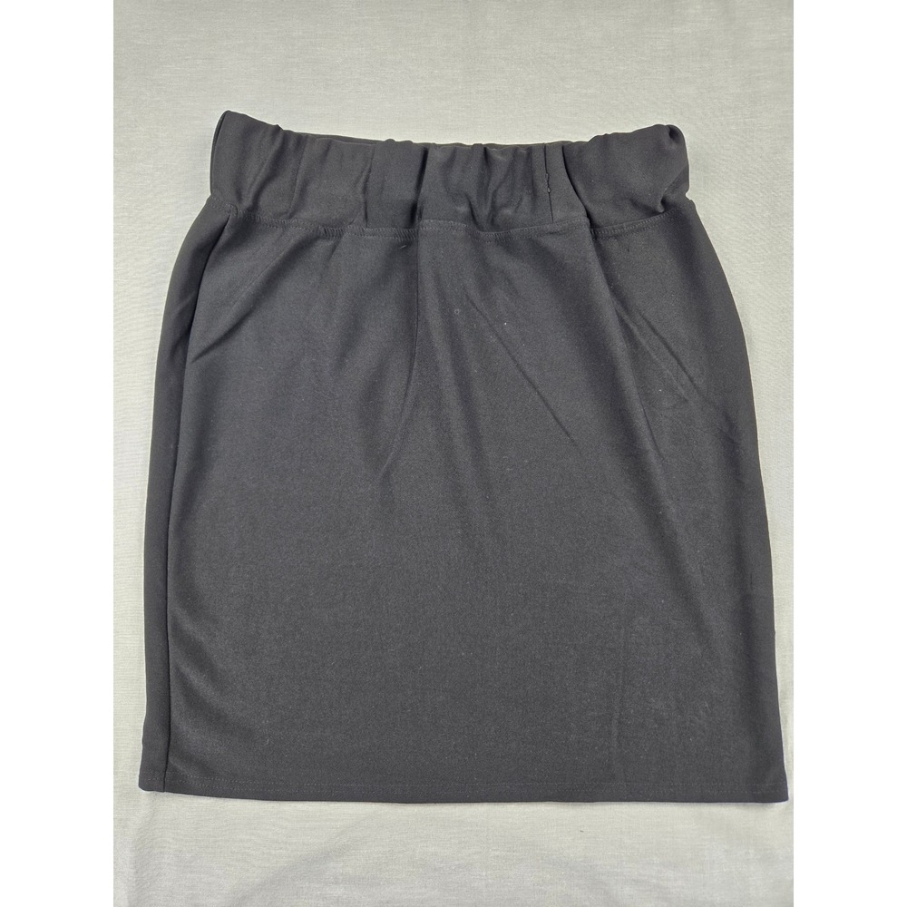 Classic Concepts Black Mini Skirt PXL Elastic Waist Solid Pull On JB0647PET-2PK